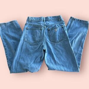 Vtg Guess Jeans Womens 27x27 Denim Light Wash Blue High Waist 90s Grunge Retro